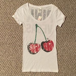 ISO Victoria’s Secret Pink Las Vegas Cherry Shirt size L or XL